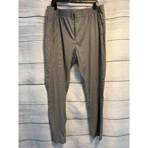 Calibrate Mens Slim Fit Gray Pants Elastic Waist Size XL